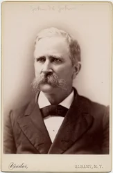 John Pierce St John (1833-1916), político americano, 8º governador do Kansas; foto de Aaron Veeder, Albany, NY (albumen photo)